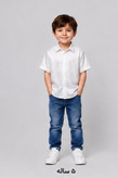 پیراهن سفید پسرانه (مردانه) مناسب۴تا۹سال کد۱۰۸۴