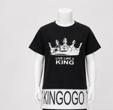 تیشرت پسرانه مشکی طرح KING کد۱۰۸۹